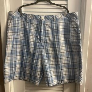 Ashworth NWT Blue/WH Plaid Golf Shorts Size 44W